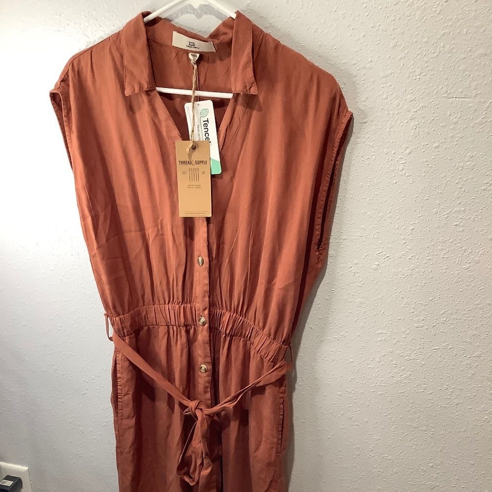 NWT thread supply burnt orange dress